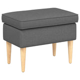 vidaXL Armchair with Footstool 2 pcs Light Grey Fabric