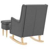vidaXL Armchair with Footstool 2 pcs Light Grey Fabric