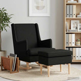 vidaXL Armchair with Footstool 2 pcs Light Grey Fabric