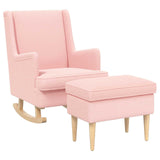 vidaXL Fauteuil met Voetenbank 2 st Crèmekleurig Bouclé