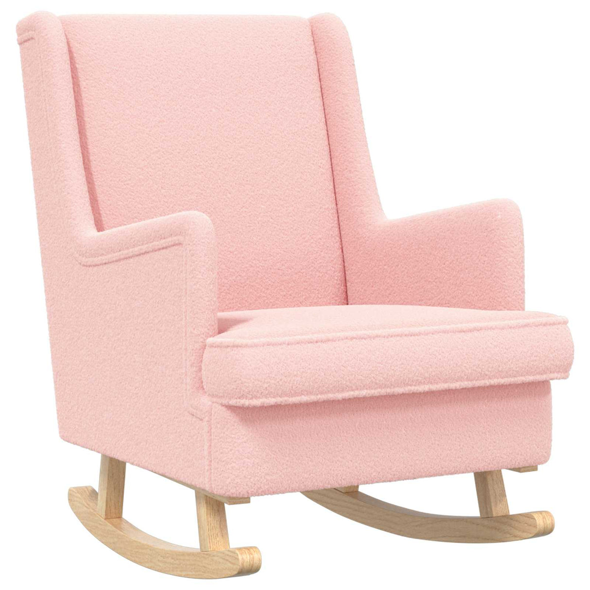 vidaXL Fauteuil met Voetenbank 2 st Crèmekleurig Bouclé