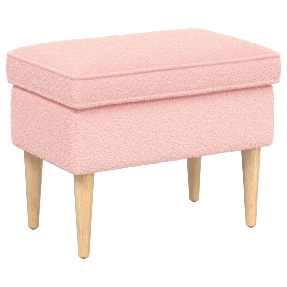 vidaXL Fauteuil met Voetenbank 2 st Crèmekleurig Bouclé
