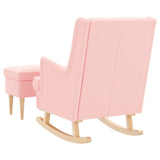 vidaXL Fauteuil met Voetenbank 2 st Crèmekleurig Bouclé