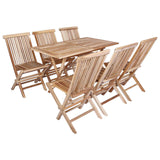vidaXL Garden Furniture Set 5 pcs Natural Solid Teak