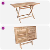 vidaXL Garden Furniture Set 5 pcs Natural Solid Teak