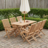 vidaXL Garden Furniture Set 5 pcs Natural Solid Teak