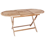 vidaXL Garden Furniture Set 7 pcs Natural Solid Teakwood