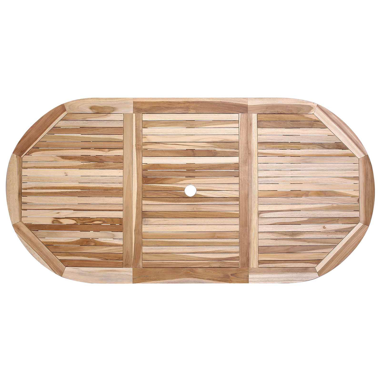 vidaXL Garden Furniture Set 7 pcs Natural Solid Teakwood