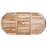 vidaXL Garden Furniture Set 7 pcs Natural Solid Teakwood