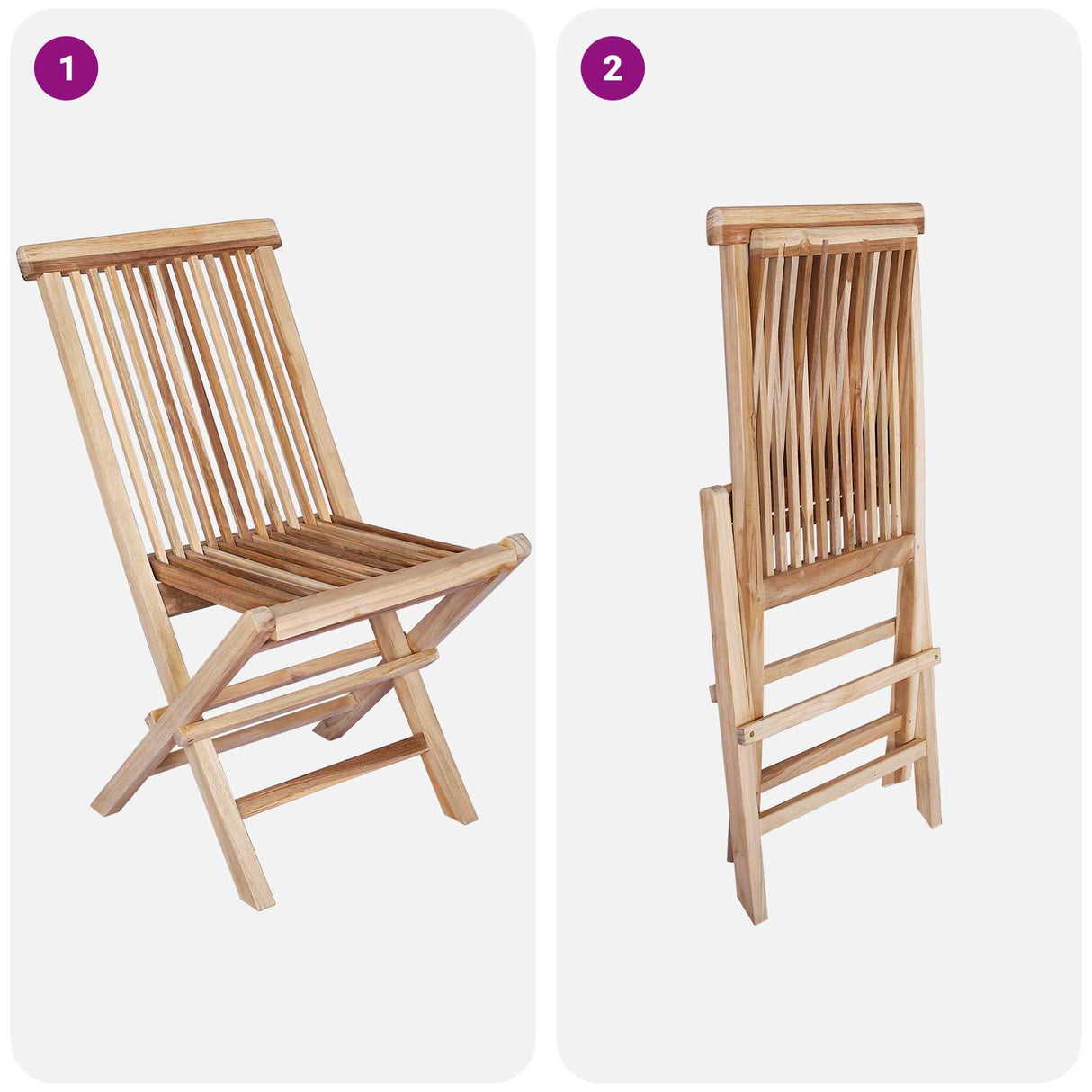 vidaXL Garden Furniture Set 7 pcs Natural Solid Teakwood