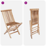 vidaXL Garden Furniture Set 7 pcs Natural Solid Teakwood