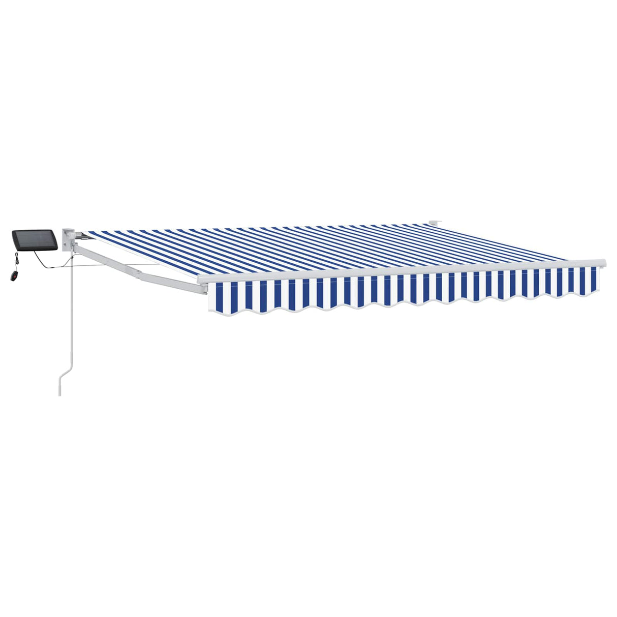 vidaXL Handbediende luifel met LED's Blauw en Wit 2,5 x 2 m