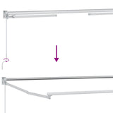 vidaXL Handbediende luifel met LED's Blauw en Wit 2,5 x 2 m