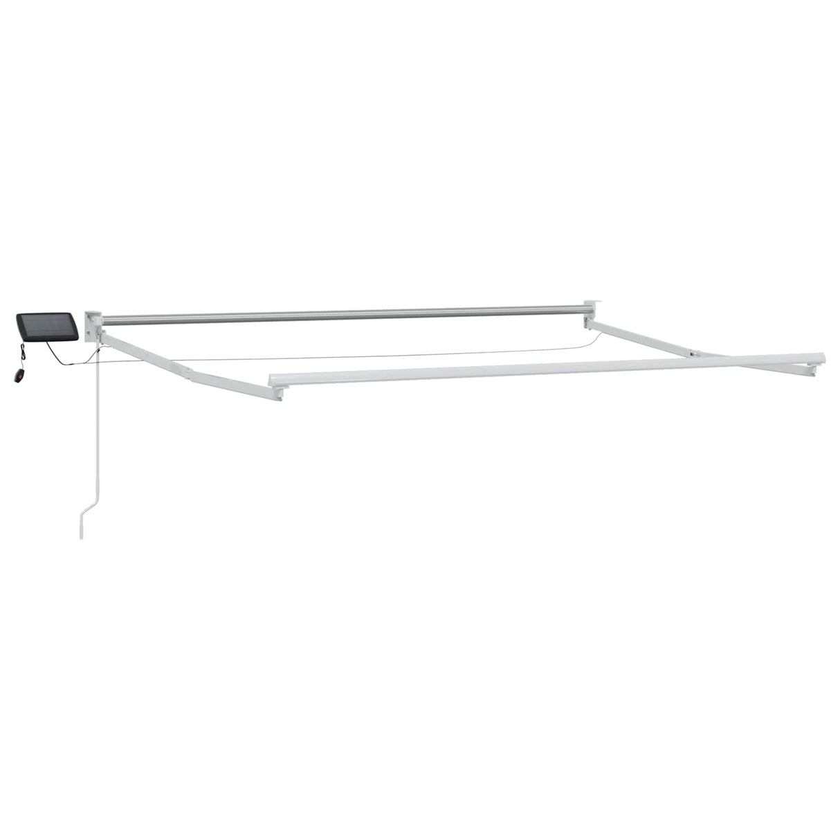 vidaXL Handbediende luifel met LED's Blauw en Wit 2,5 x 2 m