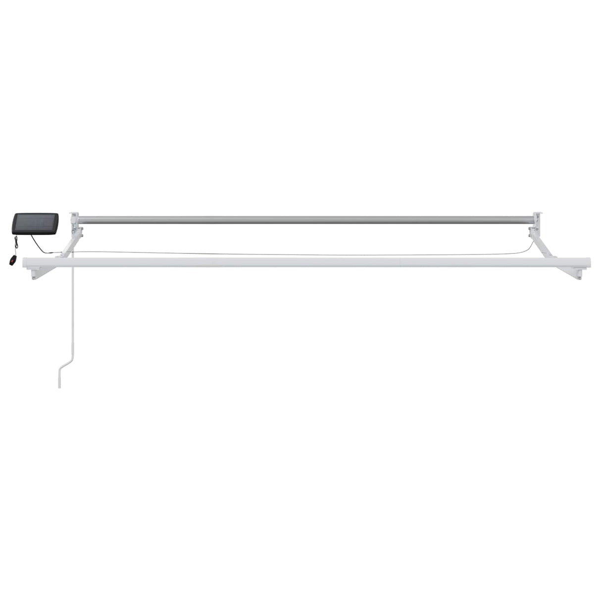 vidaXL Handbediende luifel met LED's Blauw en Wit 2,5 x 2 m
