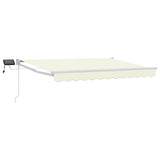 vidaXL Handbediende luifel met LED's Blauw en Wit 2,5 x 2 m