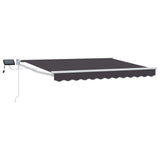 vidaXL Handbediende luifel met LED's Blauw en Wit 2,5 x 2 m