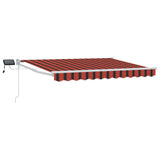 vidaXL Handbediende luifel met LED's Blauw en Wit 2,5 x 2 m