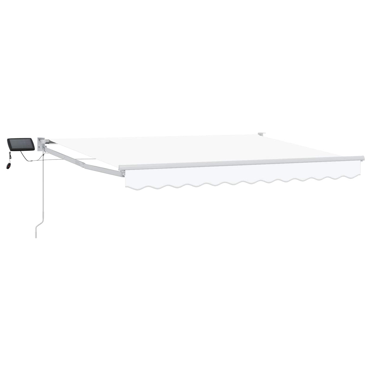 vidaXL Handbediende luifel met LED's Blauw en Wit 2,5 x 2 m