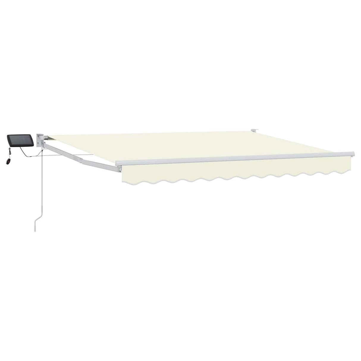 vidaXL Handbediende luifel met LED's Blauw en Wit 2,5 x 2 m