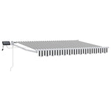 vidaXL Handbediende luifel met LED's Blauw en Wit 2,5 x 2 m
