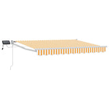 vidaXL Handbediende luifel met LED's Blauw en Wit 2,5 x 2 m