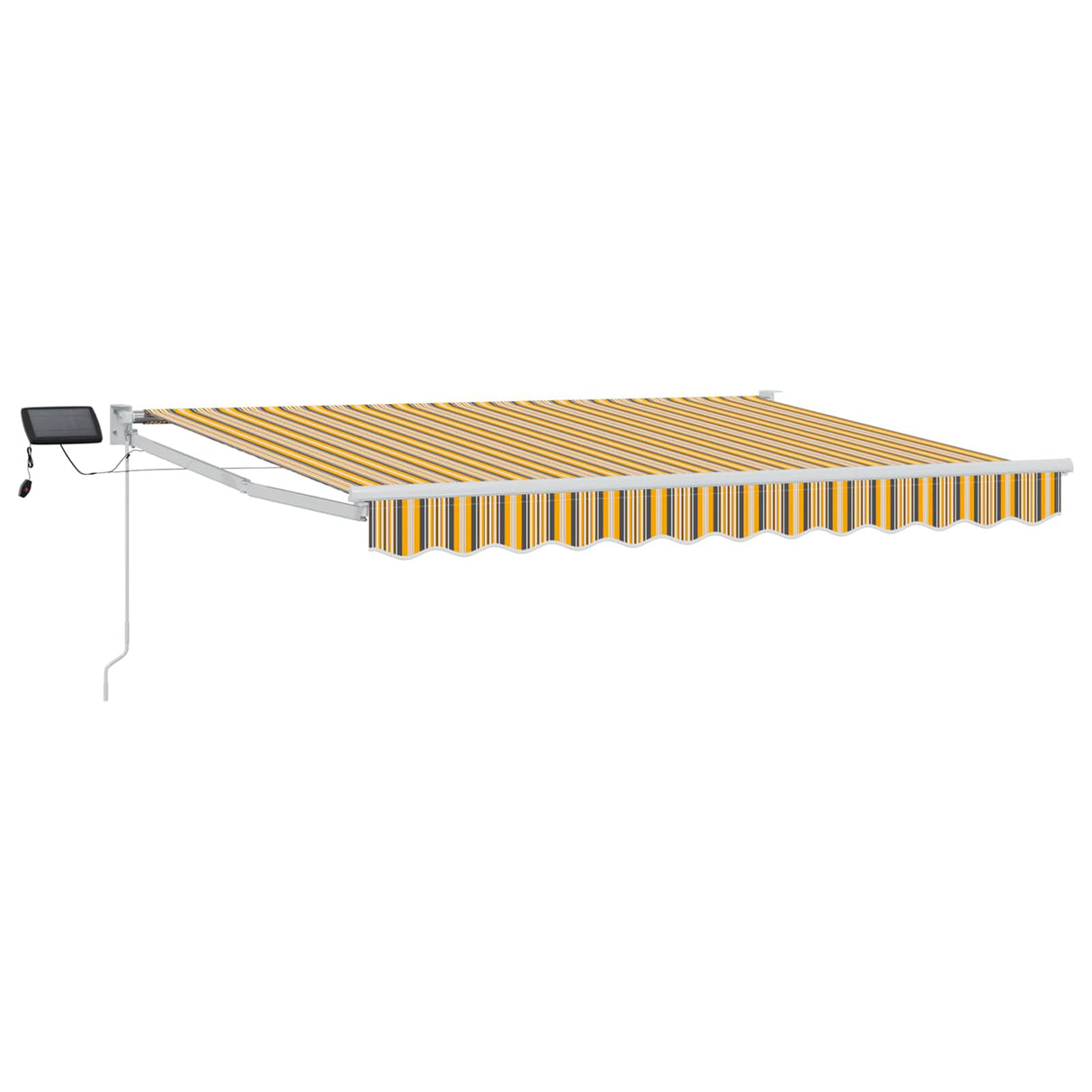 vidaXL Handbediende luifel met LED's Blauw en Wit 2,5 x 2 m