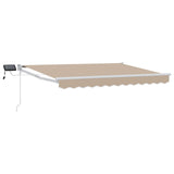 vidaXL Handbediende luifel met LED's Blauw en Wit 2,5 x 2 m