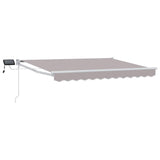 vidaXL Handbediende luifel met LED's Blauw en Wit 2,5 x 2 m