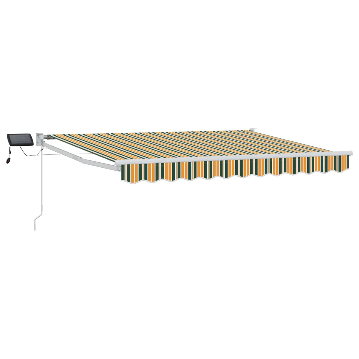 vidaXL Handbediende luifel met LED's Blauw en Wit 2,5 x 2 m