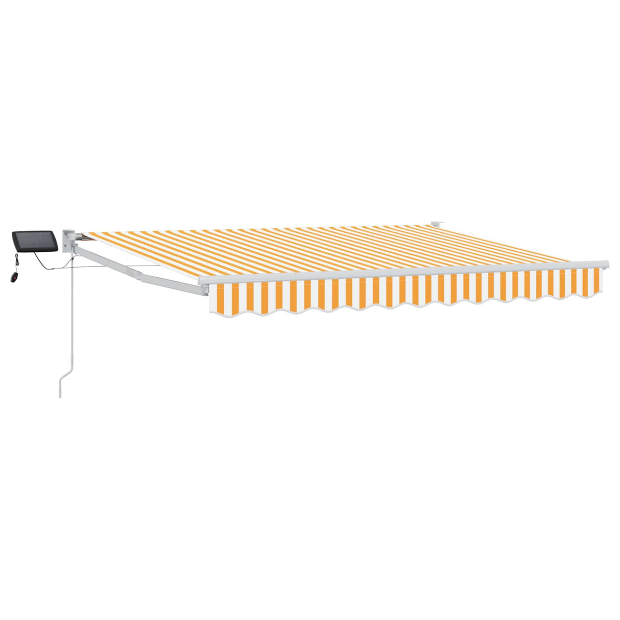 vidaXL Handbediende luifel met LED's Blauw en Wit 2,5 x 2 m