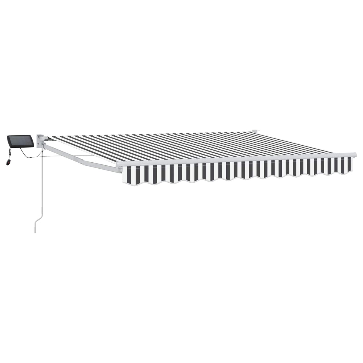 vidaXL Handbediende luifel met LED's Blauw en Wit 2,5 x 2 m