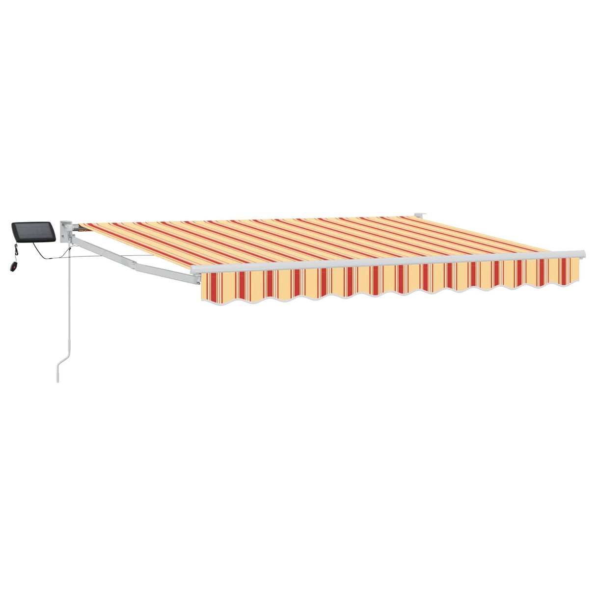 vidaXL Handbediende luifel met LED's Blauw en Wit 2,5 x 2 m