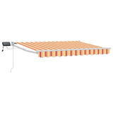 vidaXL Handbediende luifel met LED's Blauw en Wit 2,5 x 2 m