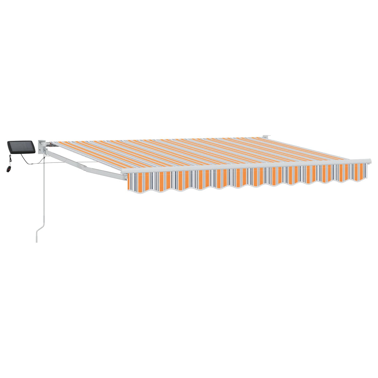 vidaXL Handbediende luifel met LED's Blauw en Wit 2,5 x 2 m