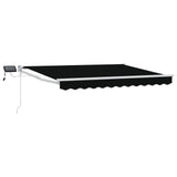 vidaXL Handbediende luifel met LED's Blauw en Wit 2,5 x 2 m