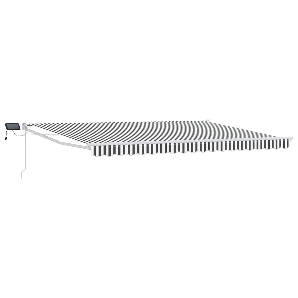 vidaXL Handbediende luifel met LED's Blauw en Wit 2,5 x 2 m