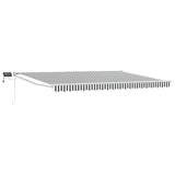 vidaXL Handbediende luifel met LED's Blauw en Wit 2,5 x 2 m