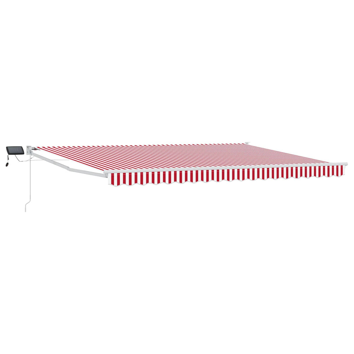 vidaXL Handbediende luifel met LED's Blauw en Wit 2,5 x 2 m