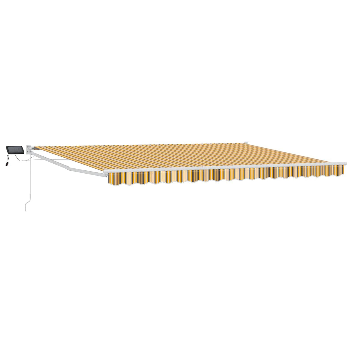 vidaXL Handbediende luifel met LED's Blauw en Wit 2,5 x 2 m