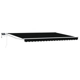 vidaXL Handbediende luifel met LED's Blauw en Wit 2,5 x 2 m