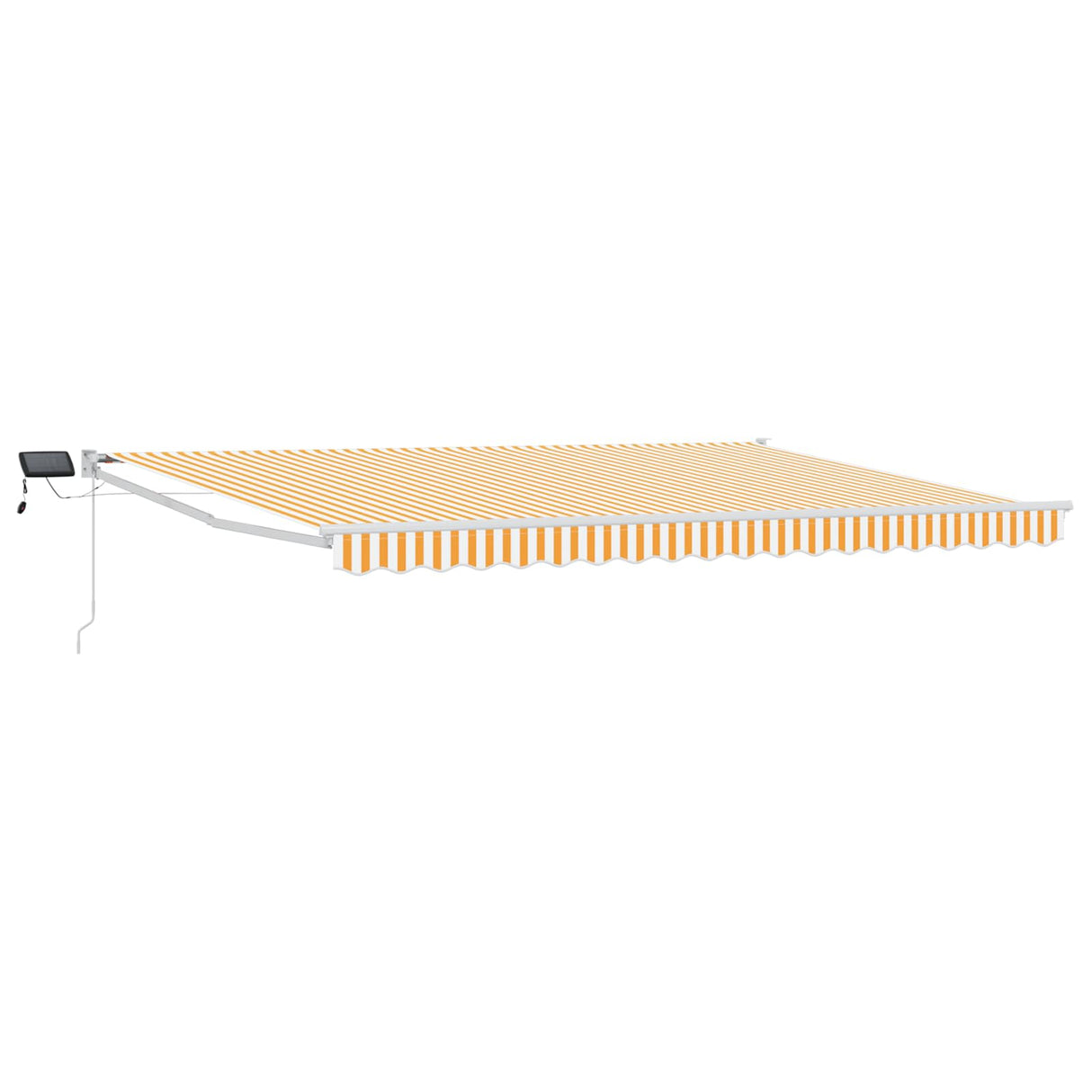 vidaXL Handbediende luifel met LED's Blauw en Wit 2,5 x 2 m
