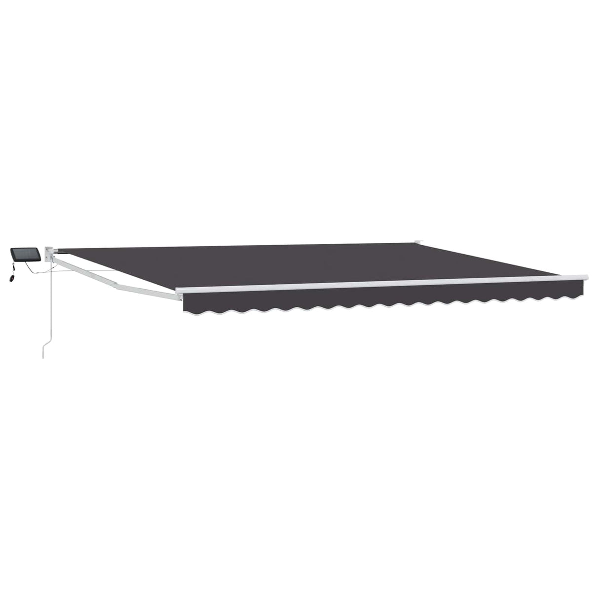 vidaXL Handbediende luifel met LED's Blauw en Wit 2,5 x 2 m