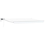 vidaXL Handbediende luifel met LED's Blauw en Wit 2,5 x 2 m
