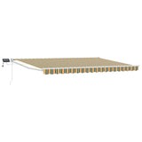 vidaXL Handbediende luifel met LED's Blauw en Wit 2,5 x 2 m