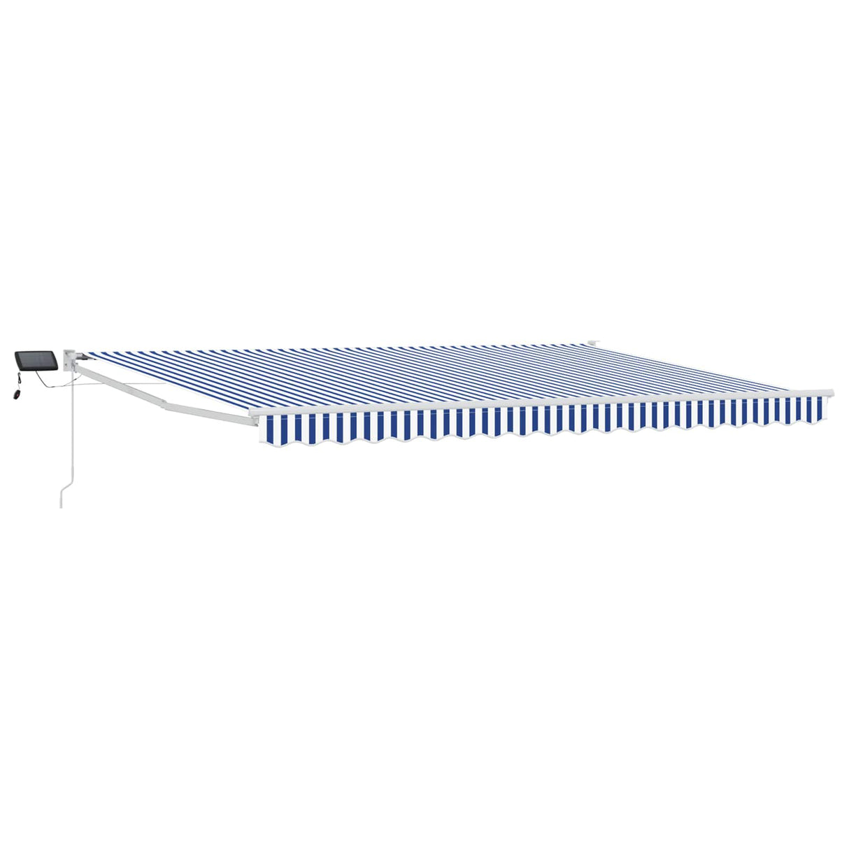 vidaXL Handbediende luifel met LED's Blauw en Wit 2,5 x 2 m