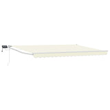 vidaXL Handbediende luifel met LED's Blauw en Wit 2,5 x 2 m