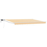 vidaXL Handbediende luifel met LED's Blauw en Wit 2,5 x 2 m