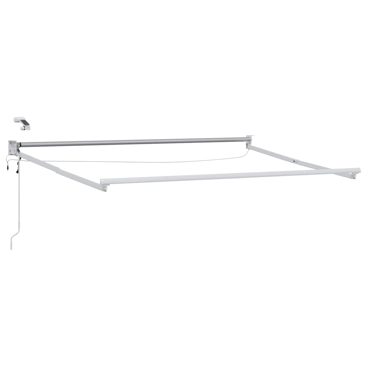 vidaXL Electric Retractable Awning Blue and White 2.5 x 2 m
