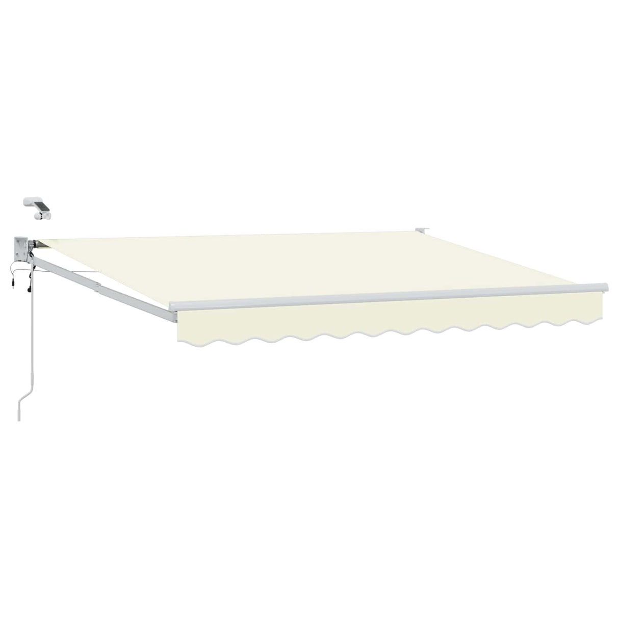 vidaXL Electric Retractable Awning Blue and White 2.5 x 2 m